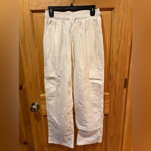 Princess Polly Cargo Parachute Pants White